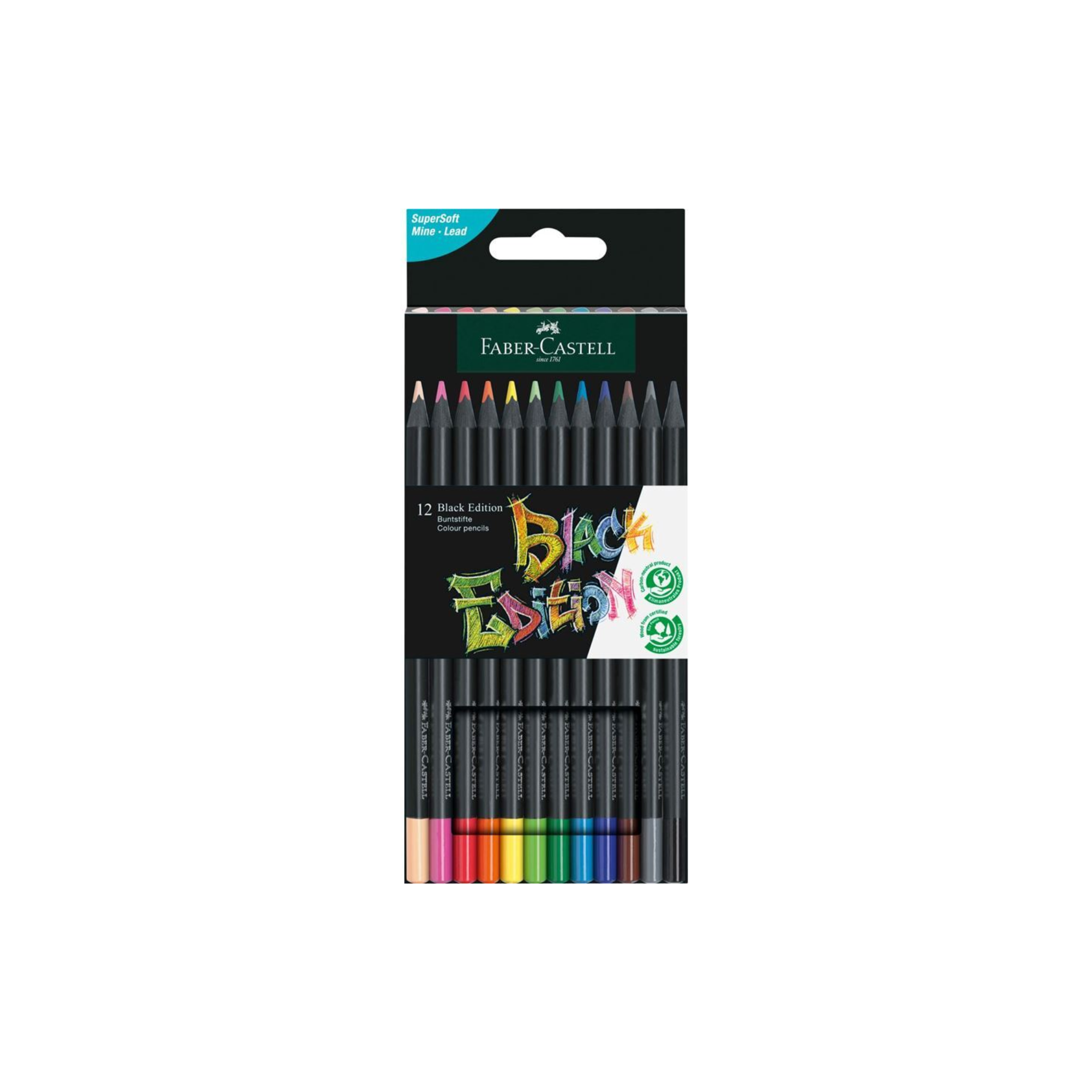 Faber Castell Black Edition סדרה שחורה סט 12 עפרונות