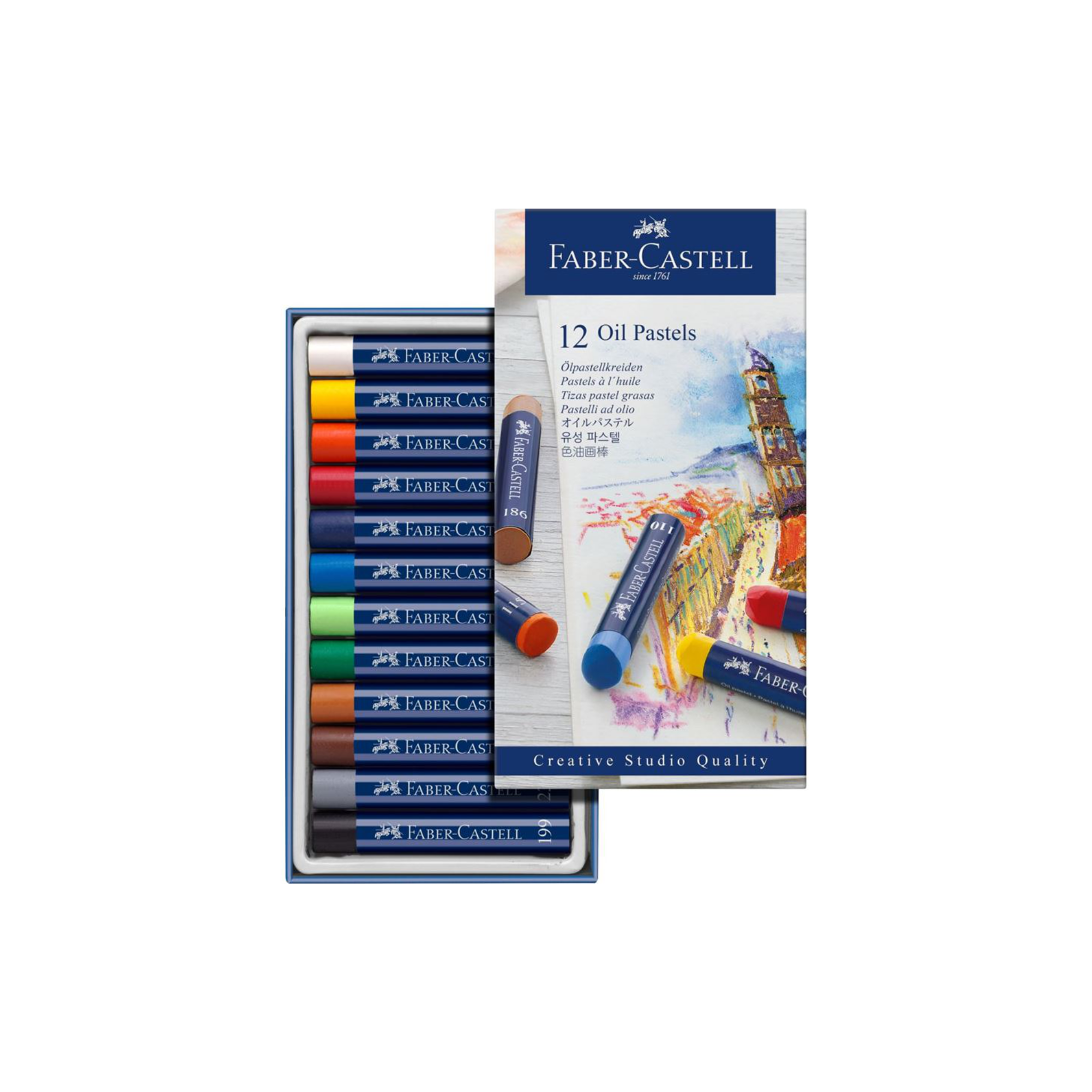 Faber Castell Oil Pastel סט 12 פסטל שמן