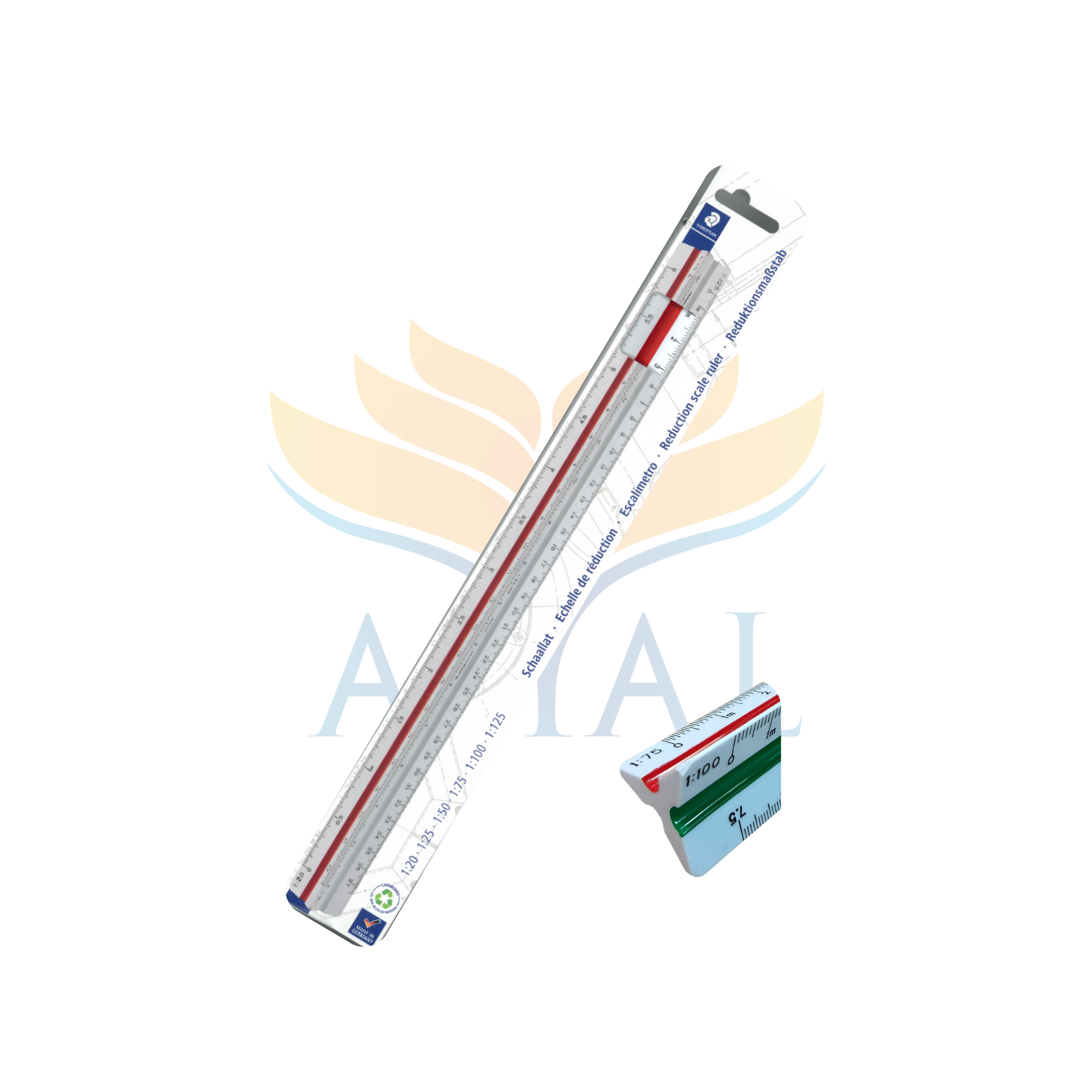 סרגל קנה מידה משולש שטדלר בבליסטר STAEDTLER