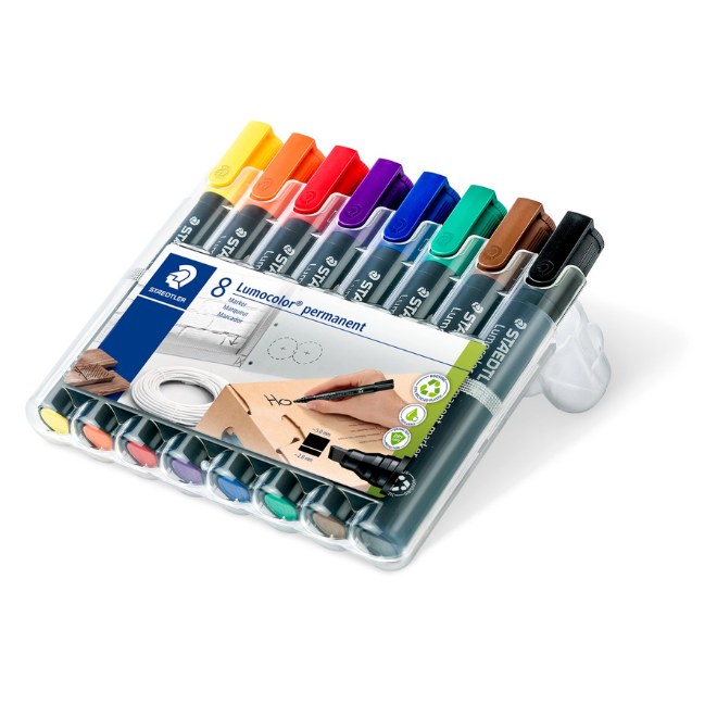 STAEDTLER 90 סט 8 טושים פרמננטים