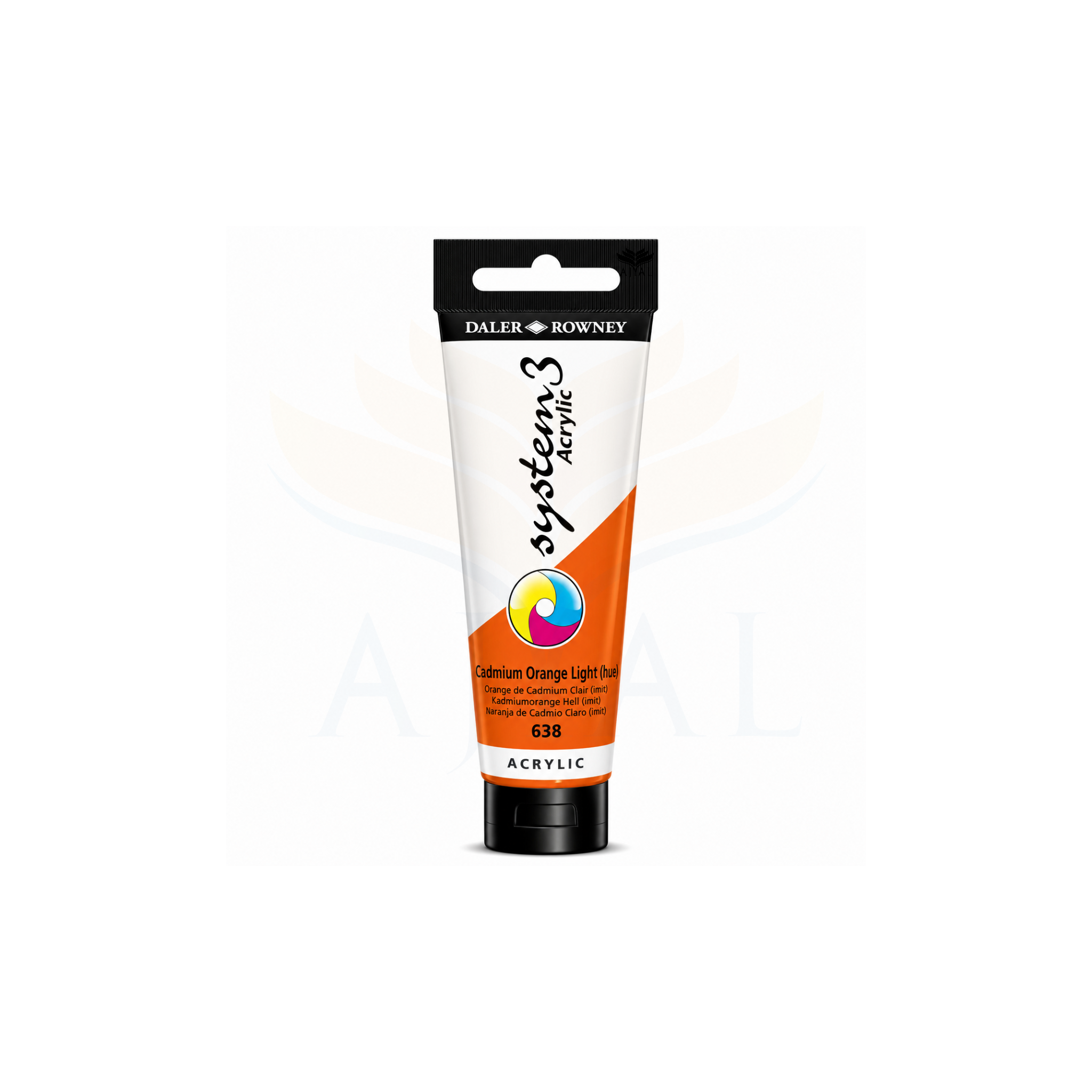 צבע אקרילי 150 מ"ל DALER ROWNEY SYSTEM 3 Cadmium Orange Light Hue 638