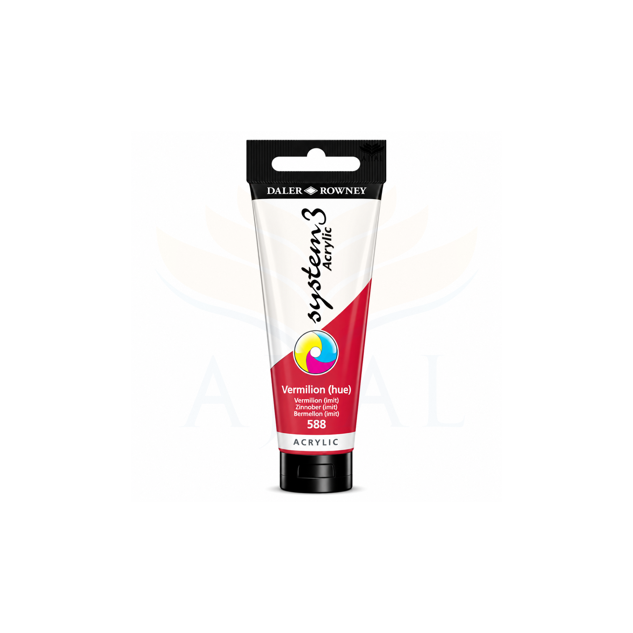 צבע אקרילי 150 מ"ל DALER ROWNEY SYSTEM 3 Vermilion Hue 588