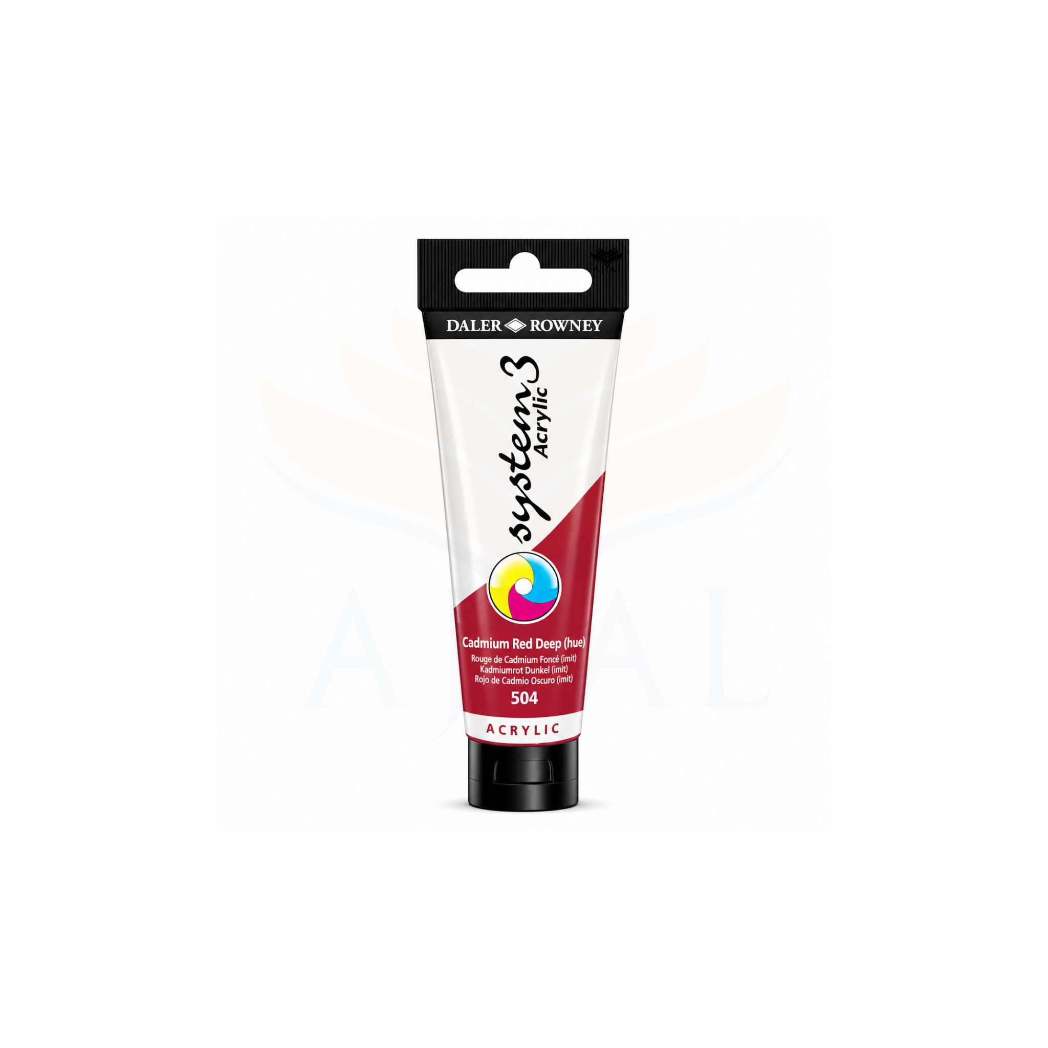 צבע אקרילי 150 מ"ל DALER ROWNEY SYSTEM 3 Cadmium Red Deep Hue 504