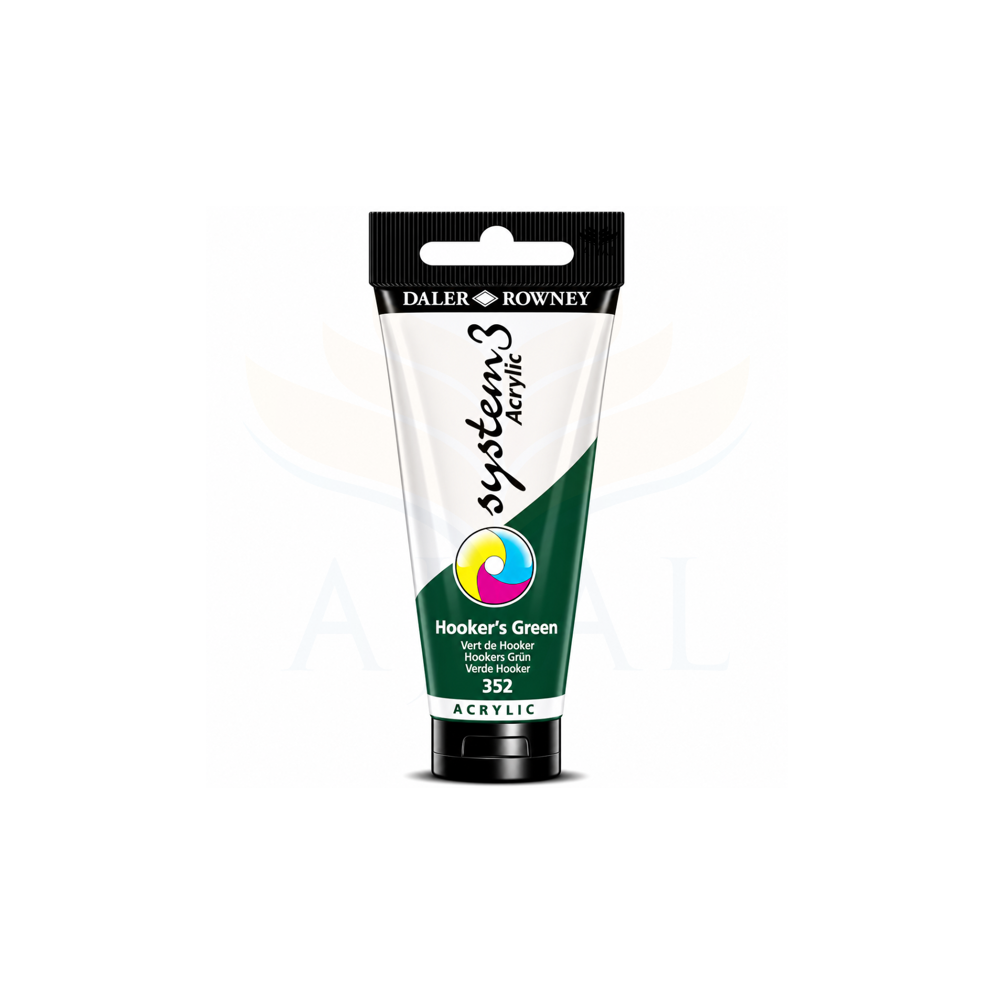 צבע אקרילי 150 מ"ל DALER ROWNEY SYSTEM 3 Hooker's Green 352