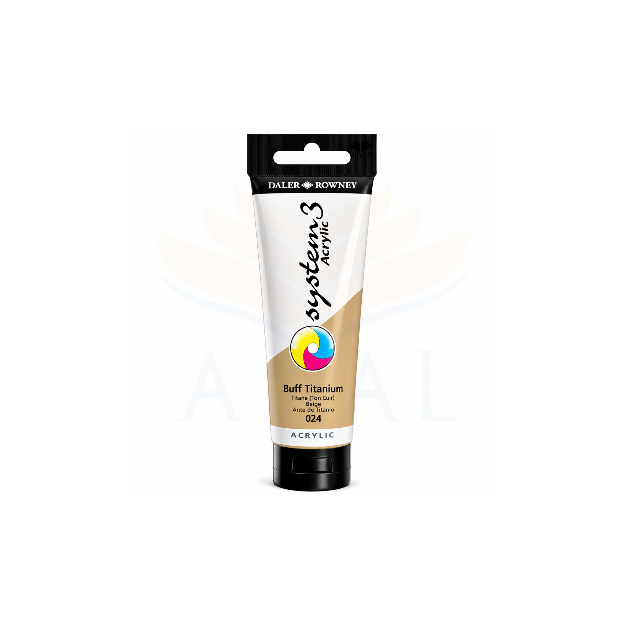 צבע אקרילי 150 מ"ל DALER ROWNEY SYSTEM 3 Buff Titanium 024