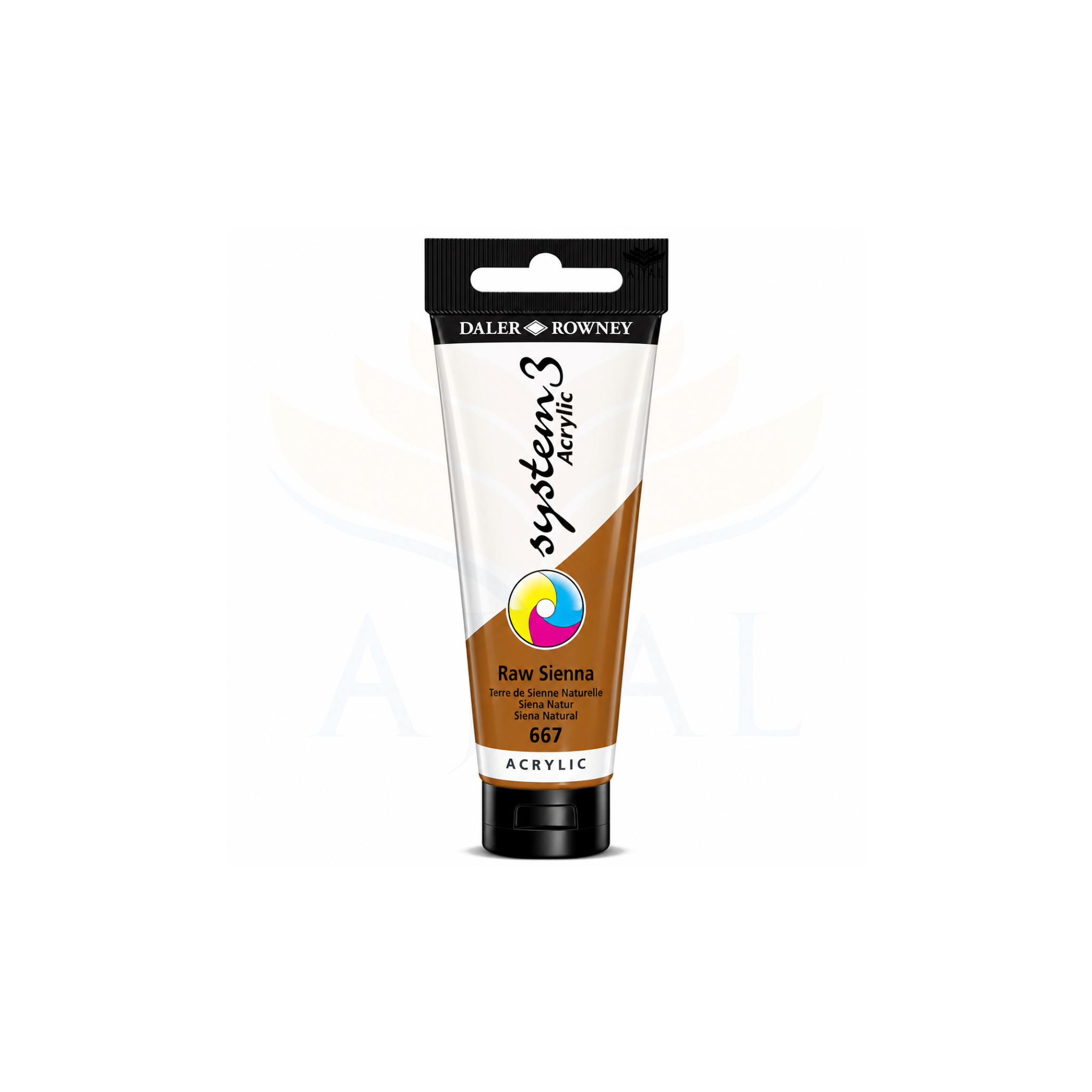 צבע אקרילי 150 מ"ל DALER ROWNEY SYSTEM 3 Raw Sienna 667