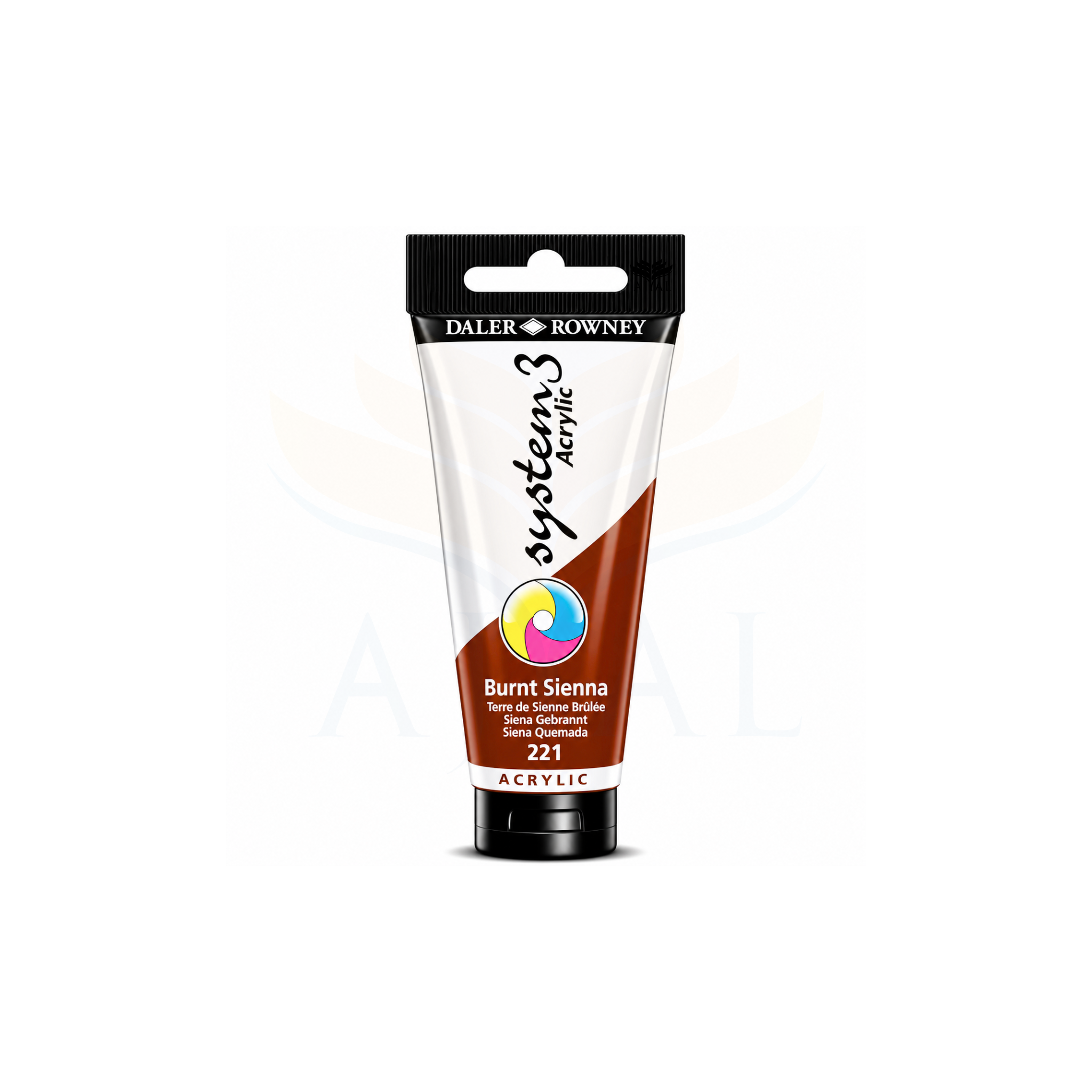 צבע אקרילי 150 מ"ל DALER ROWNEY SYSTEM 3 Purnt Sienna 221