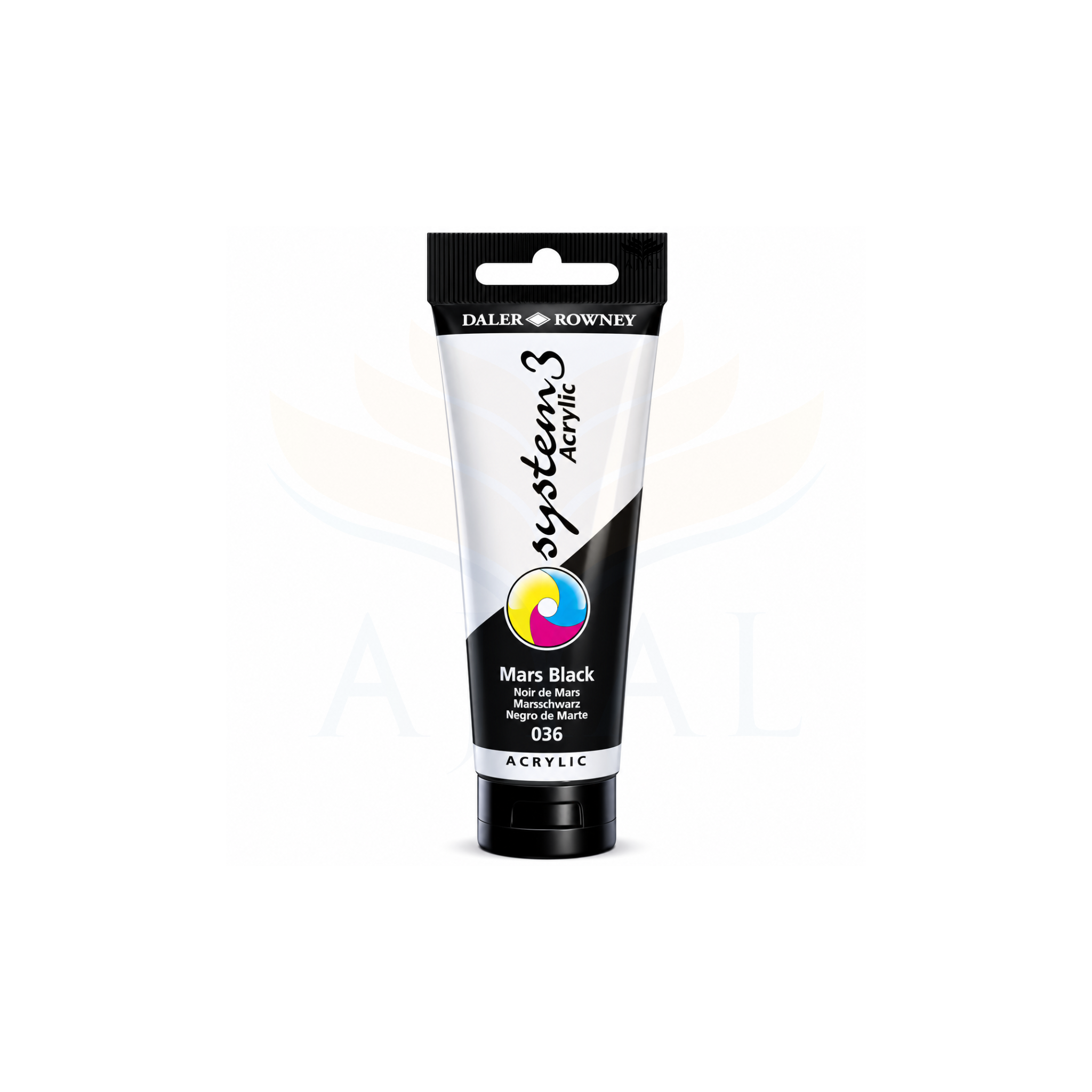 צבע אקרילי 150 מ"ל DALER ROWNEY SYSTEM 3 Mars Black 036