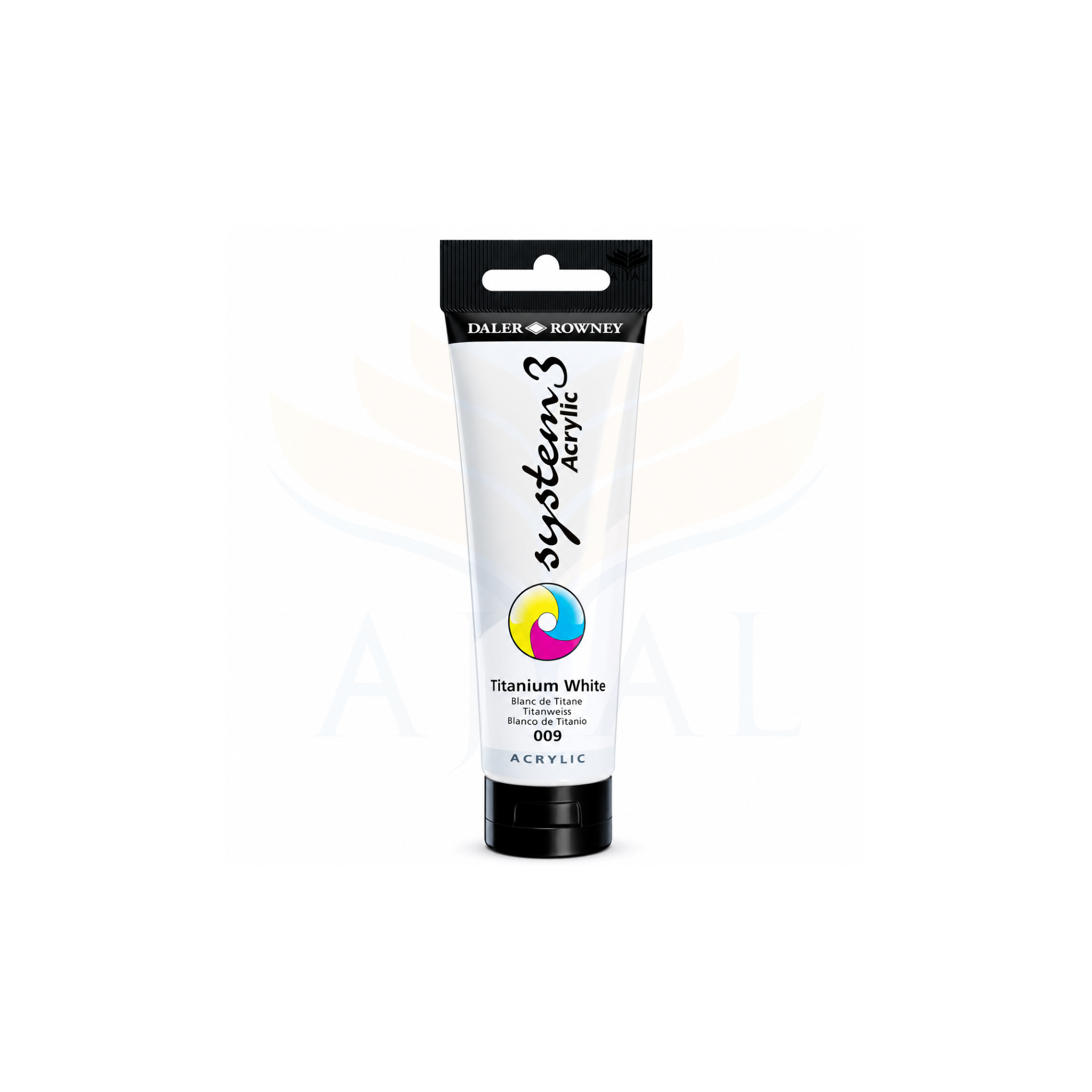 צבע אקרילי 150 מ"ל DALER ROWNEY SYSTEM 3 Titanium White 009