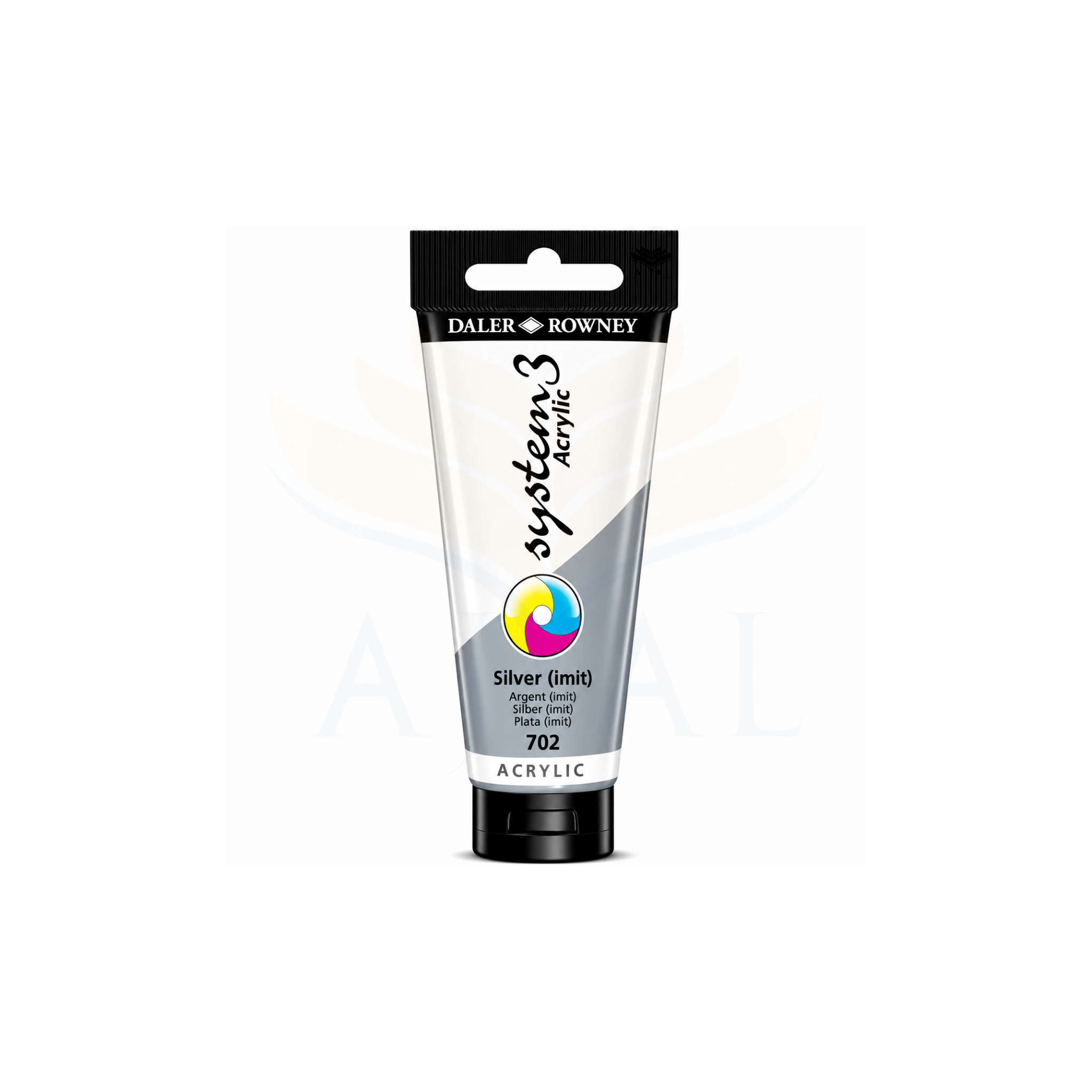 צבע אקרילי 150 מ"ל DALER ROWNEY SYSTEM 3 Silver imit 702
