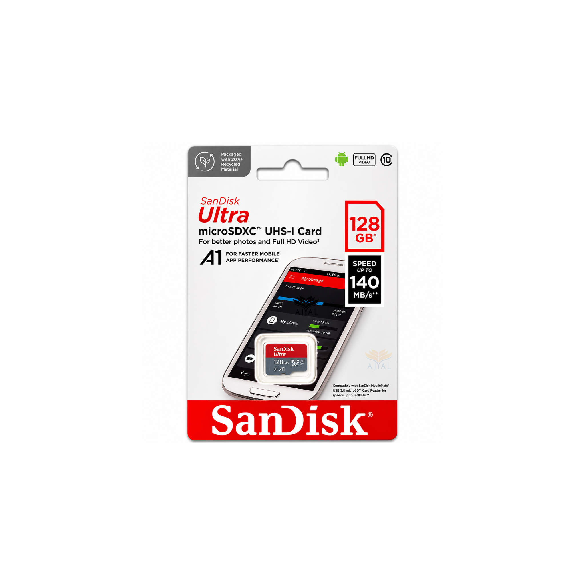 כרטיס זיכאון SANDISK ULTRA 128GB
