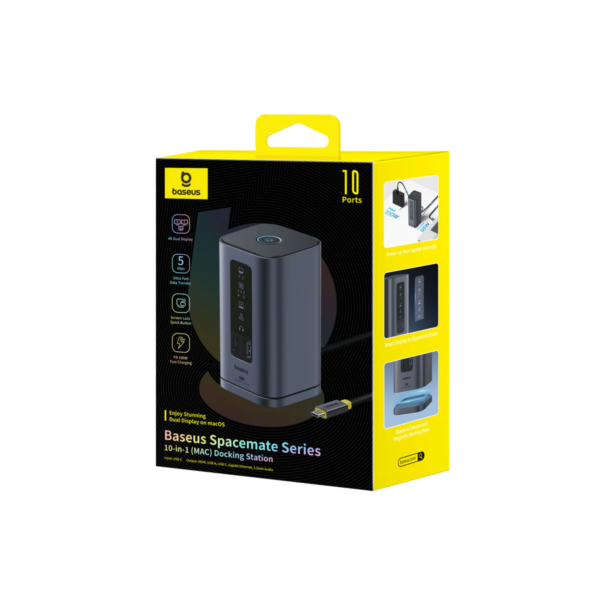 Baseus Spacemate 10-in-1 Docking Station Hub תחנת עגינה