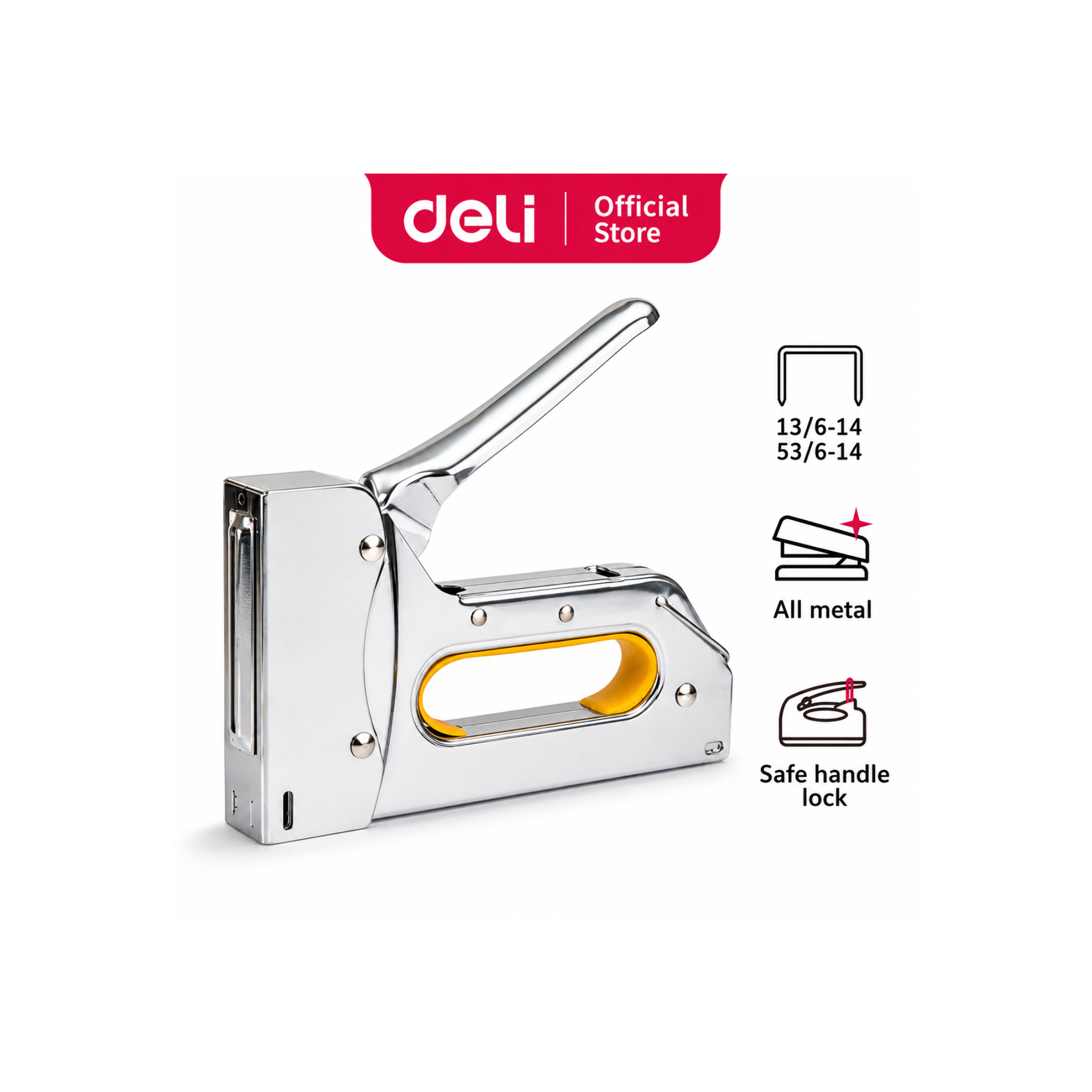 אקדח סיכות 14 מ"מ + סיכות DELI EXPERT TACKER T351 11