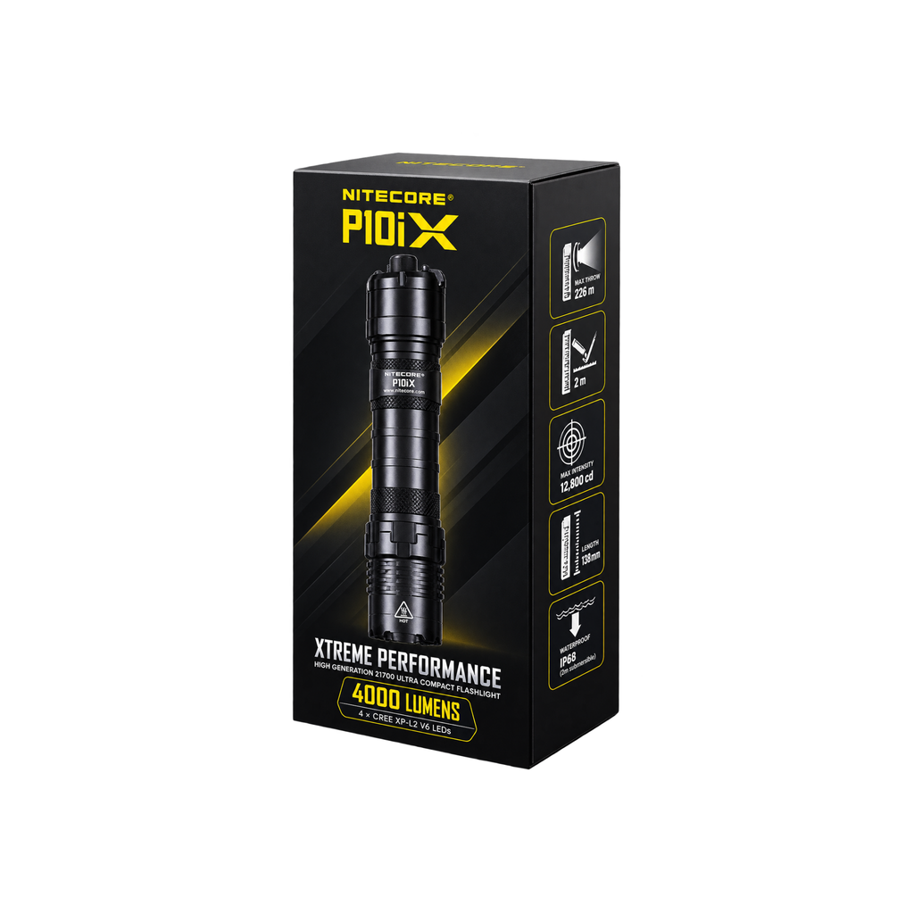 פנס יד הצפה נטען 4000 לומן NITECORE P10iX