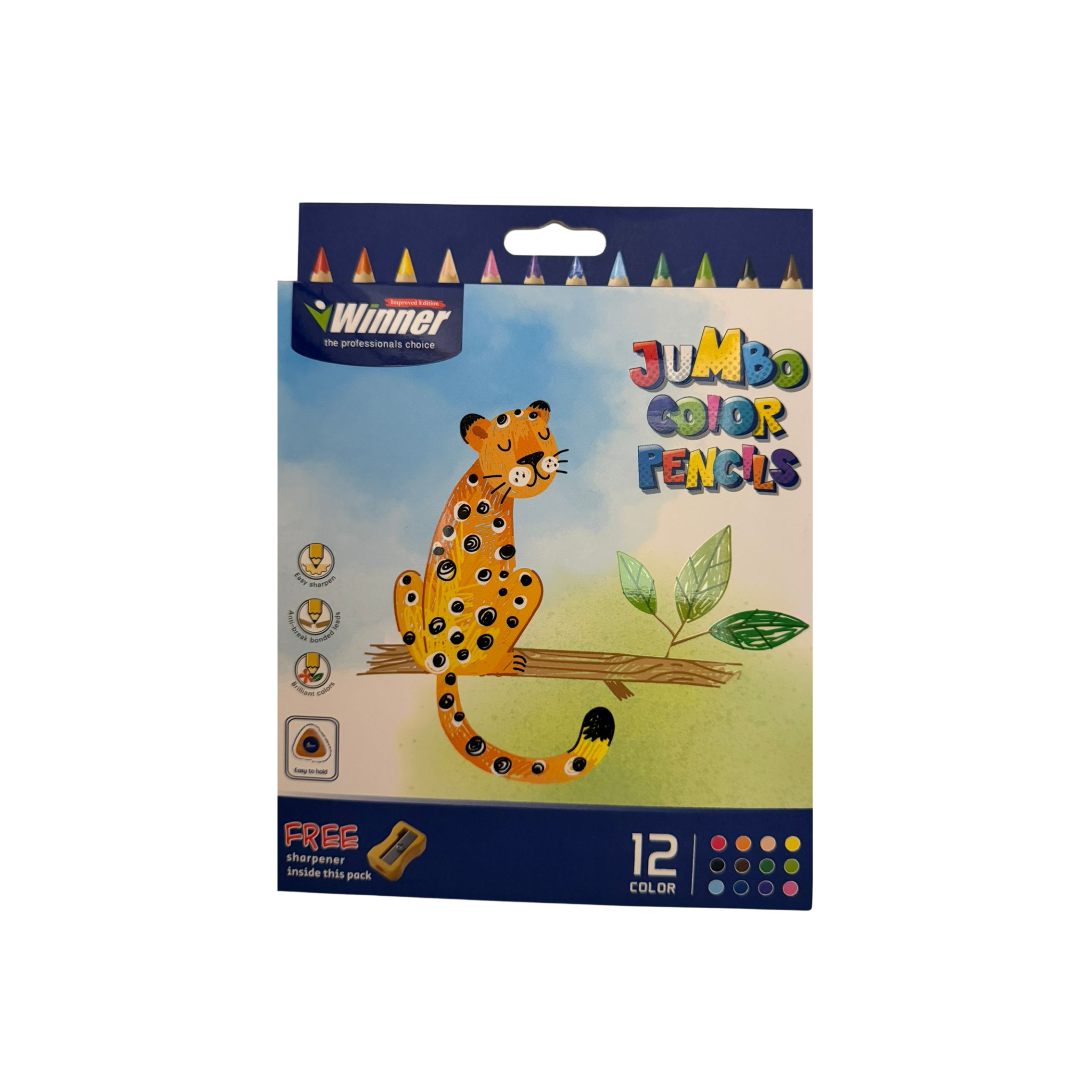 ווינר עפרונות צבעוניים 12\1 JUMBO