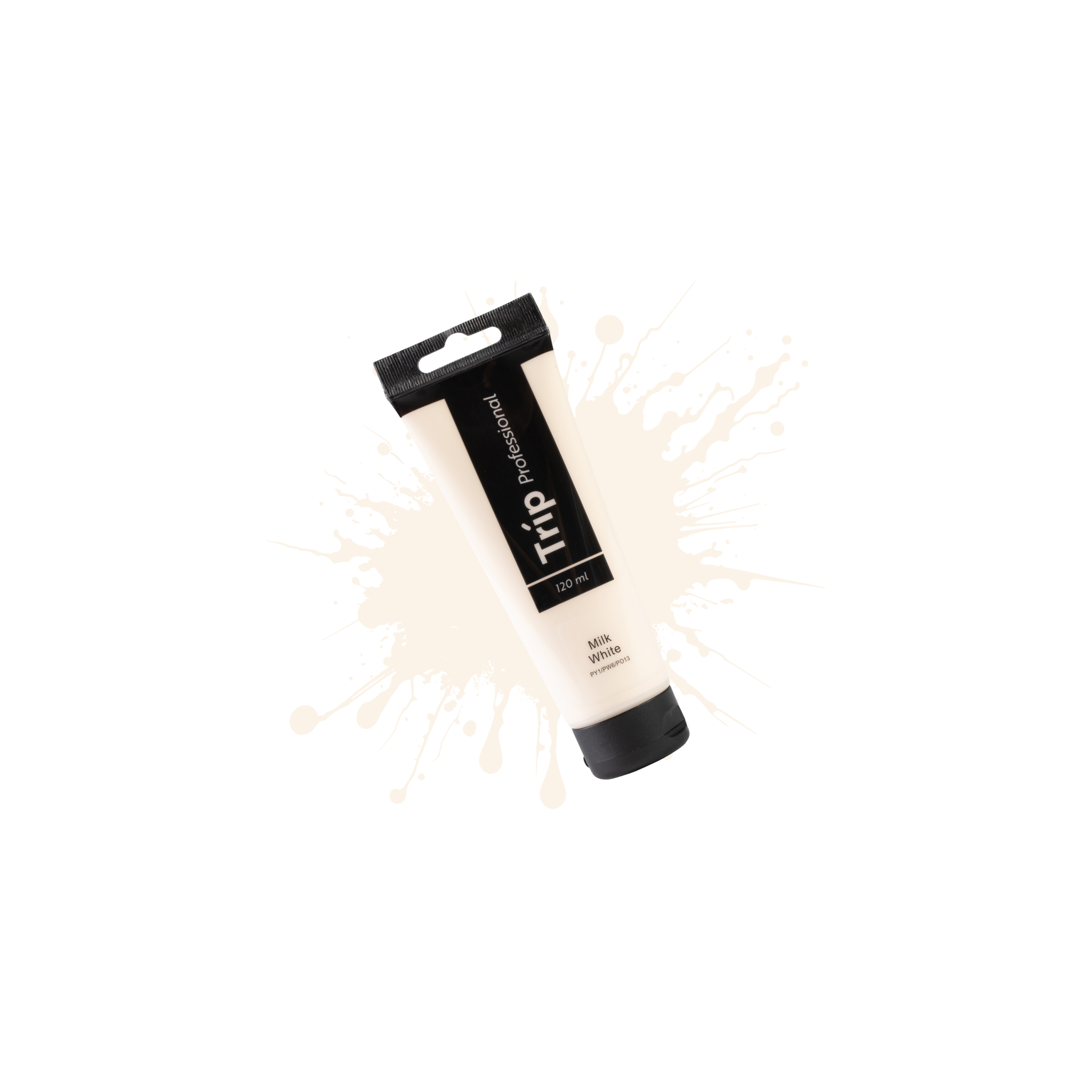 צבע אקריליק 120 מ"ל TRIP MILK WHITE
