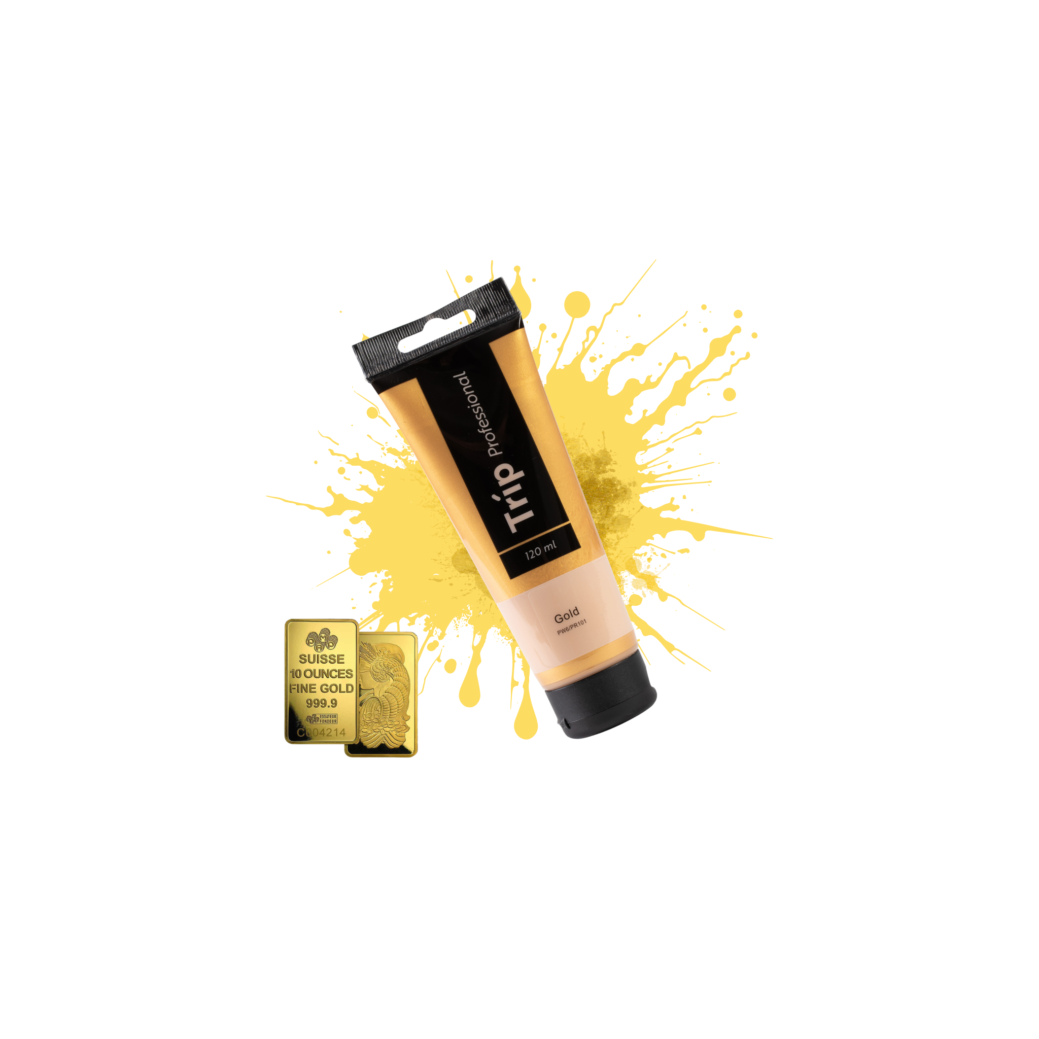 צבע אקריליק 120 מ"ל GOLD