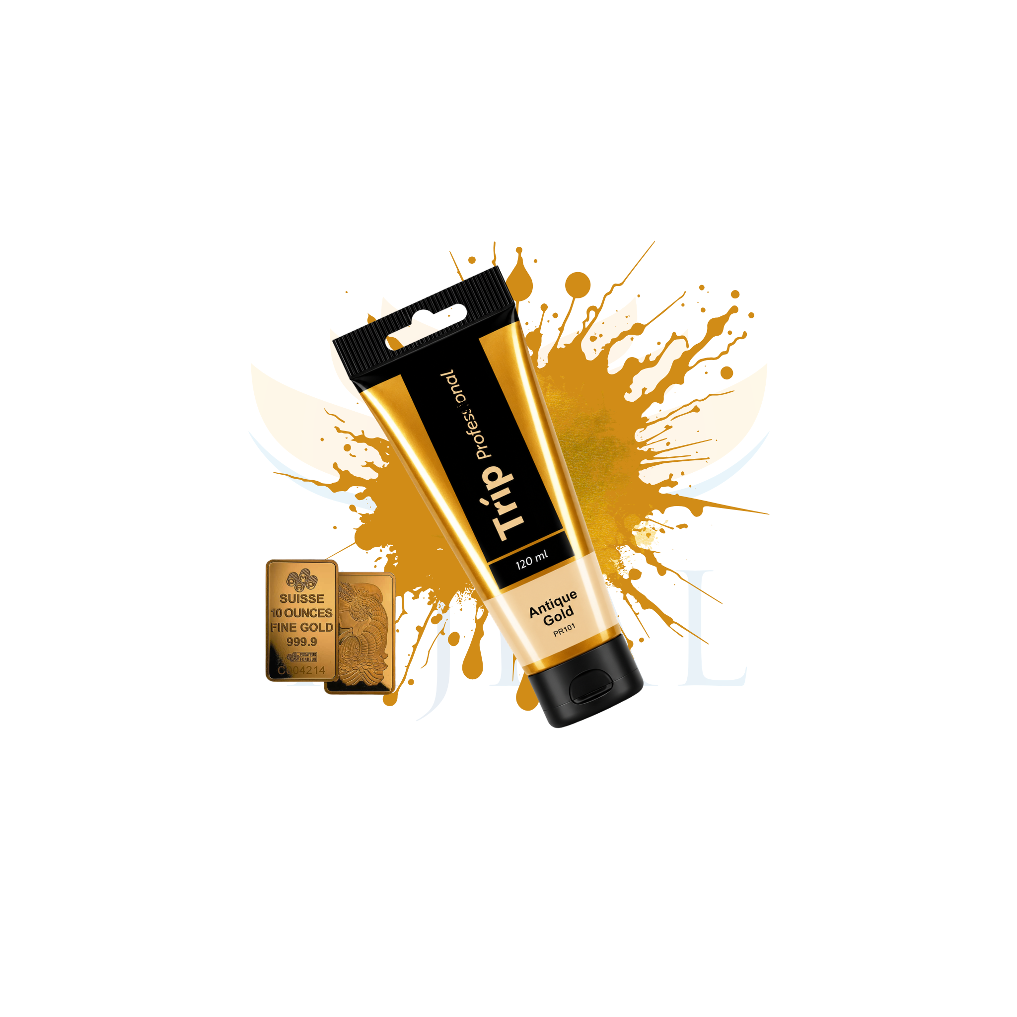 צבע אקריליק 120 מ"ל TRIP Antique Gold