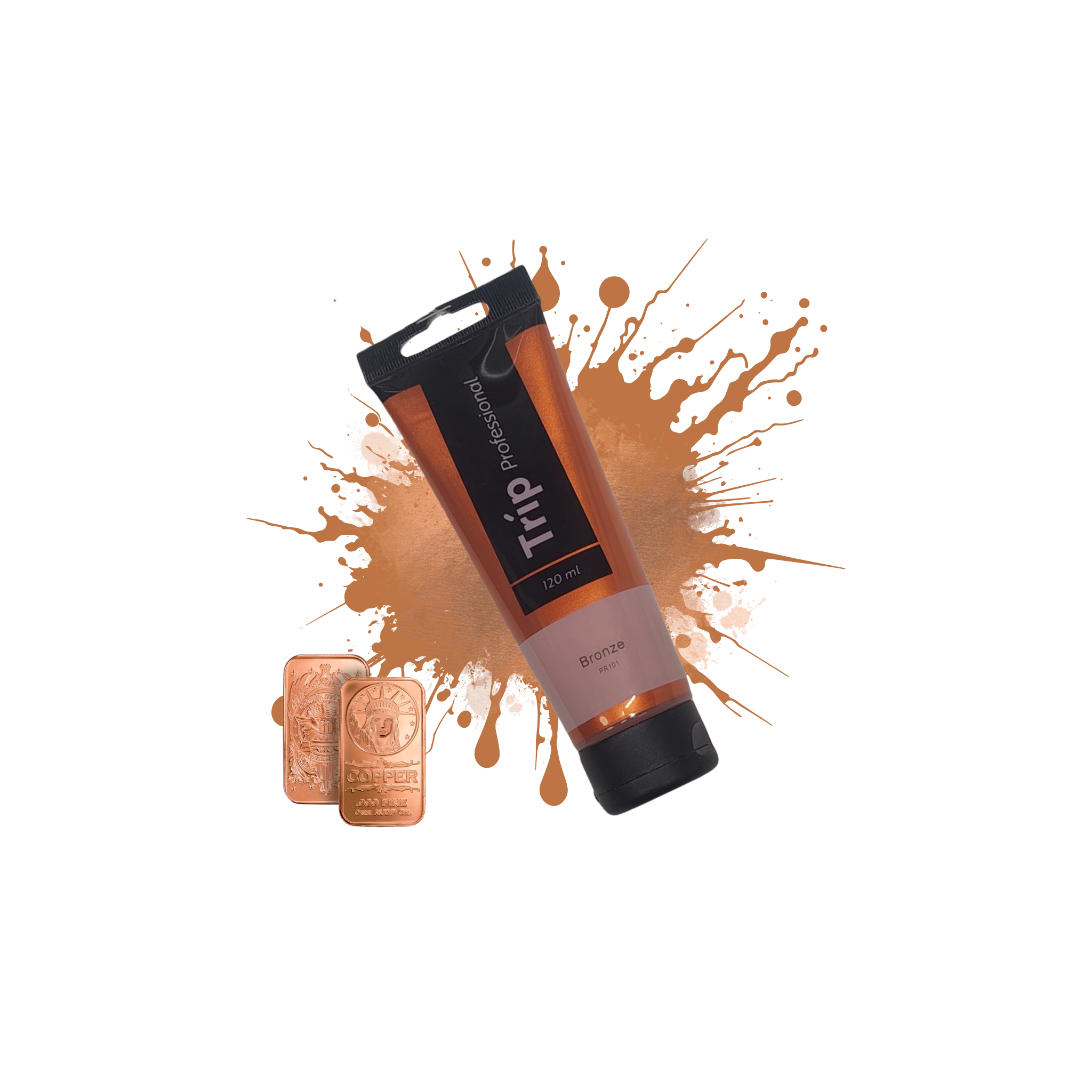 צבע אקריליק 120 מ"ל BRONZE