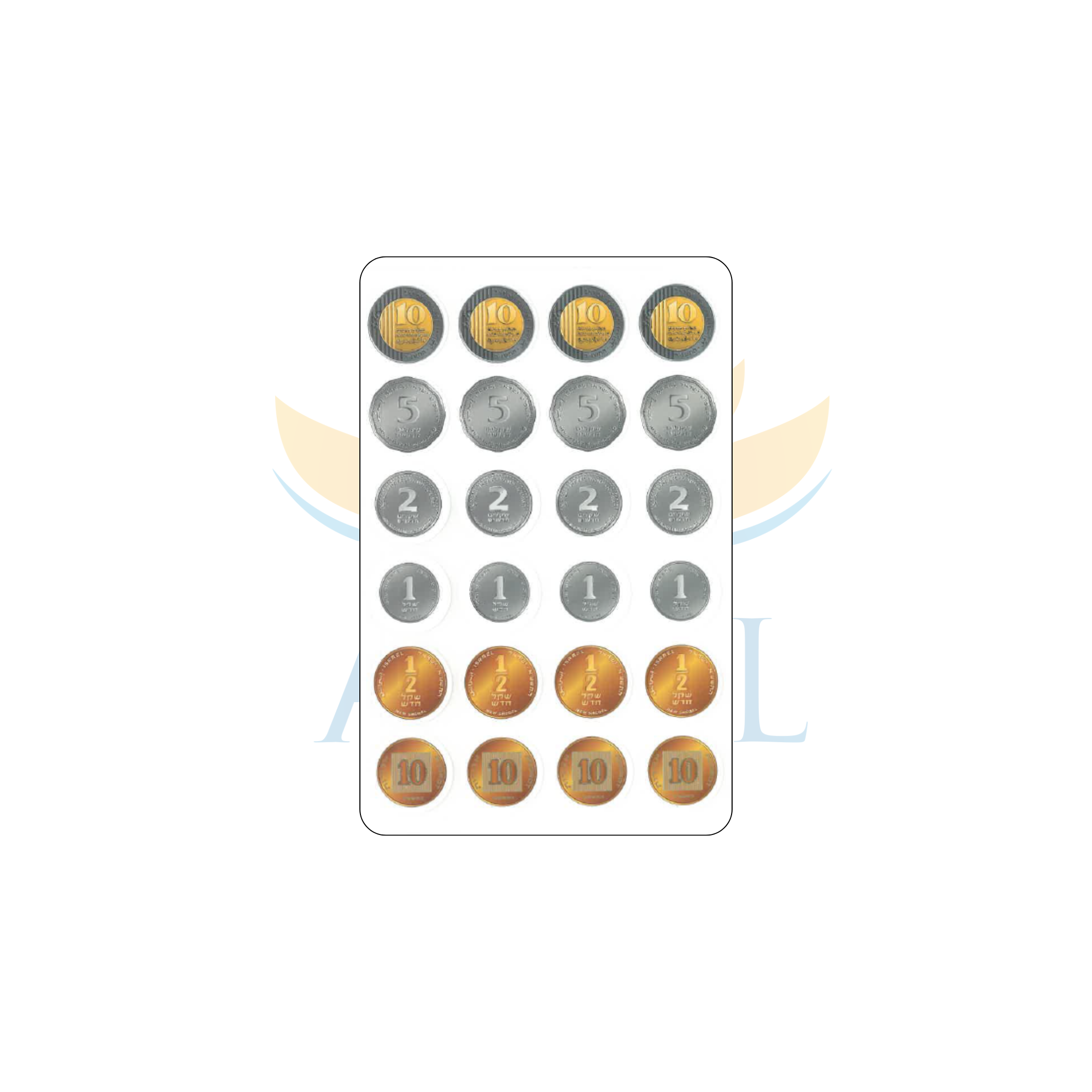 מדבקות 15114 מטבעות