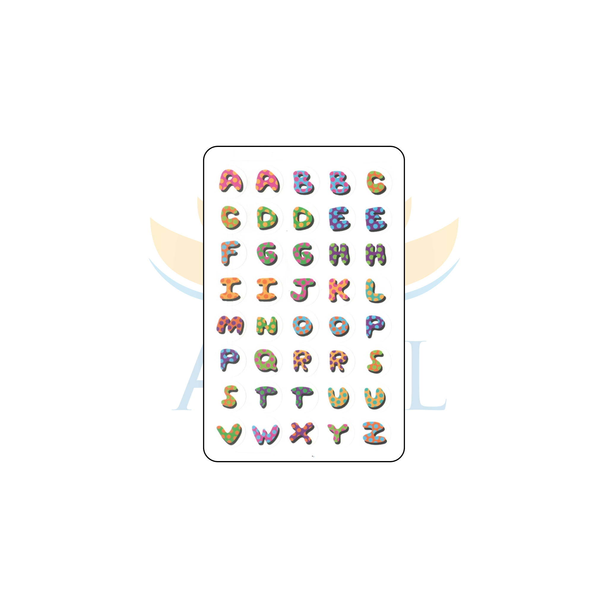 מדבקות 15150 אנגלית צבעוני