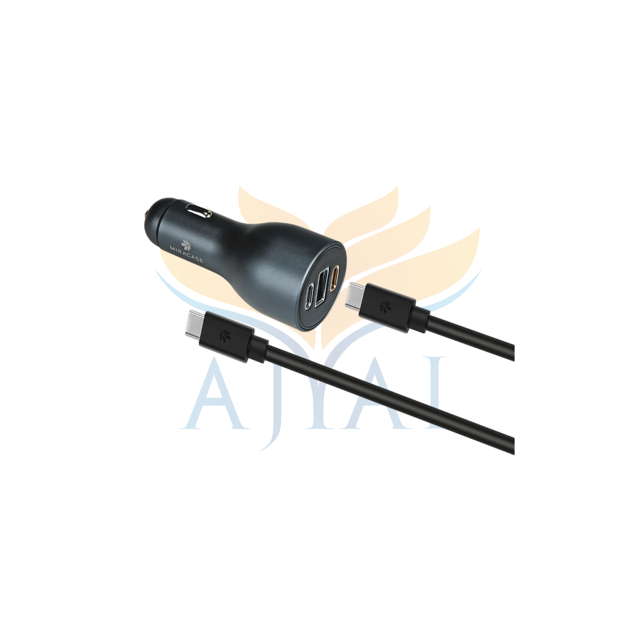 מטען מהיר לרכב PD120W+ כבל Type c to Type c