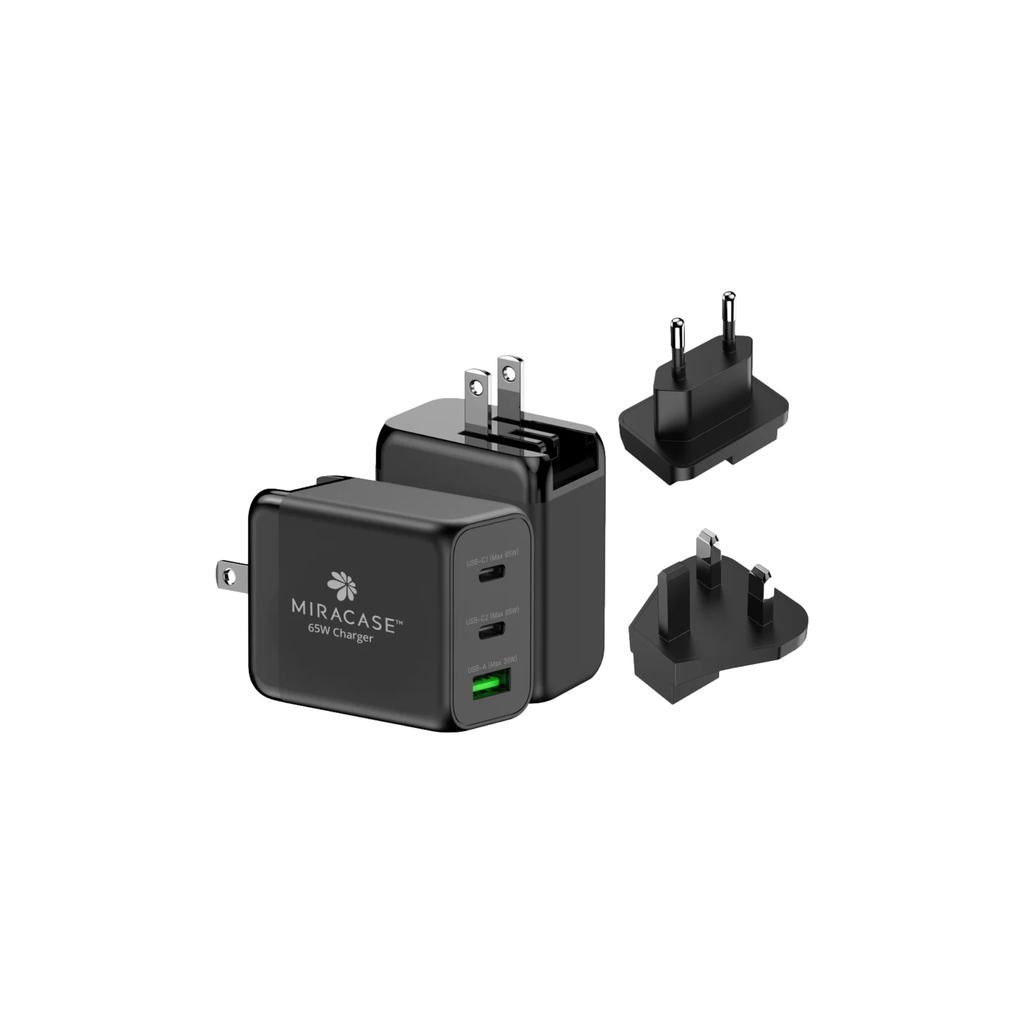 מטען קיר אוניברסלי מהיר דגם MWC65U בצבע שחור מבית MIRACASE
