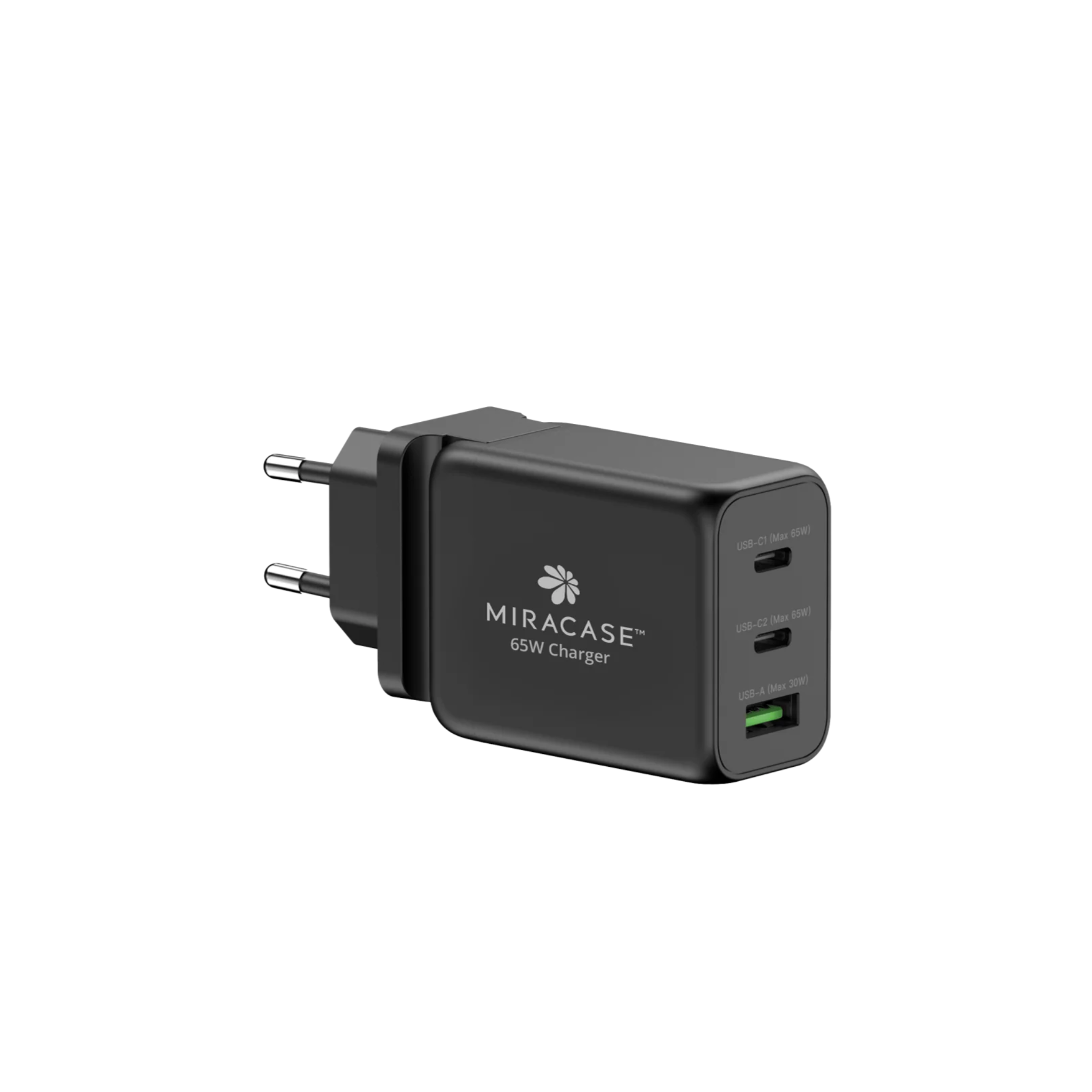 מטען קיר אוניברסלי מהיר דגם MWC65U בצבע שחור מבית MIRACASE