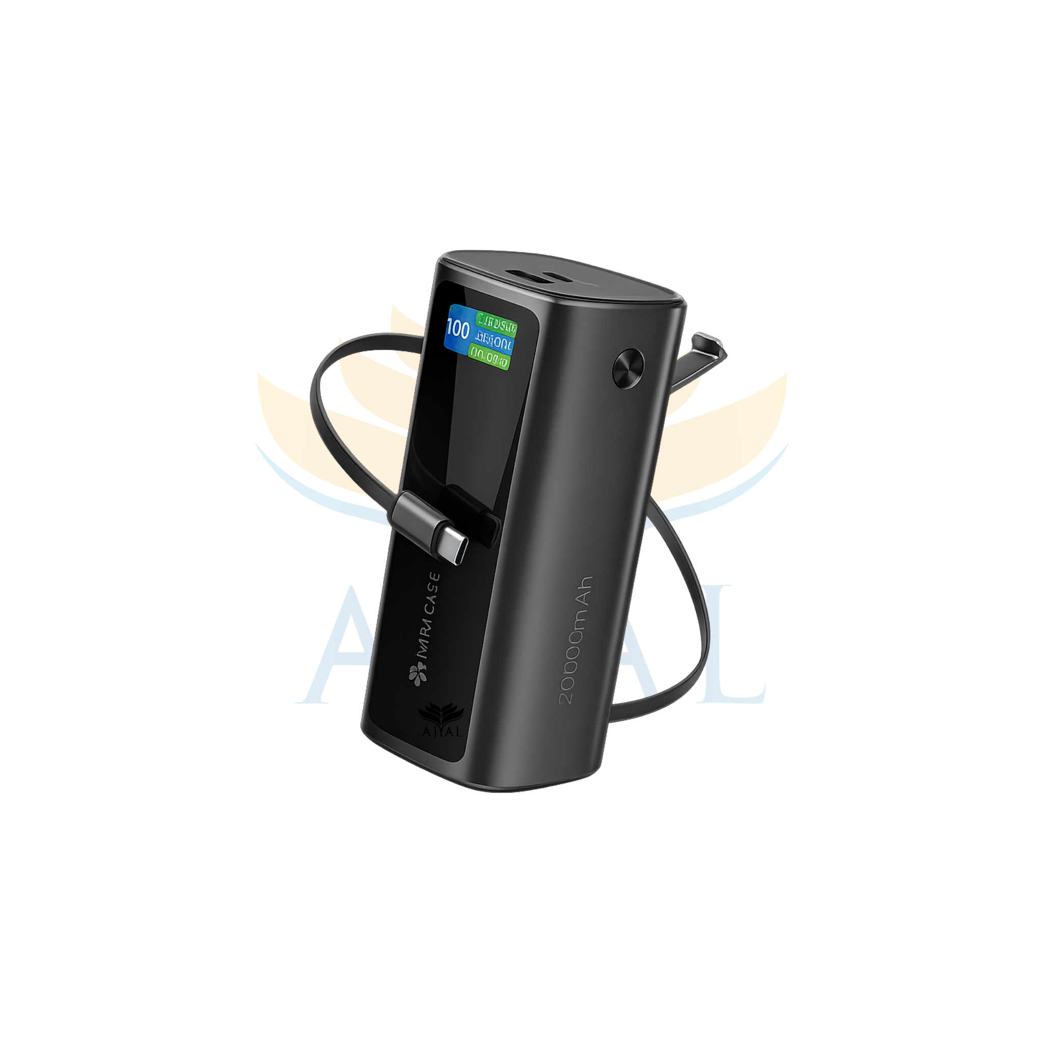סוללת טעינה ניידת + כבל ומעמד מובנים 20000 mAh