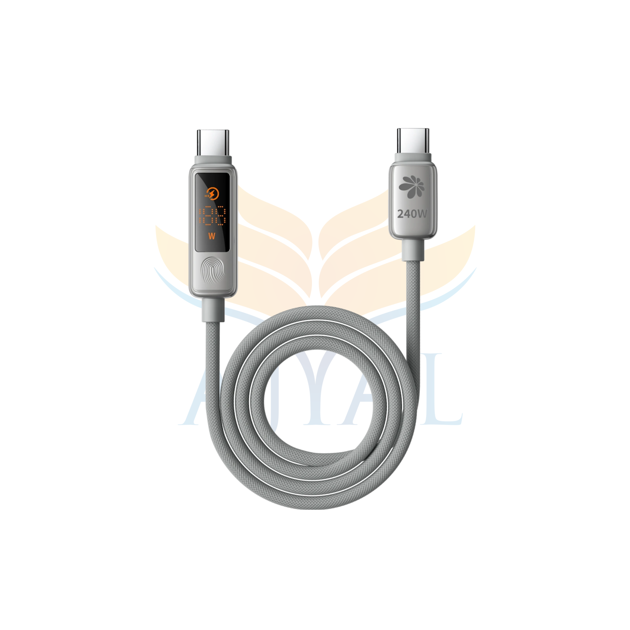 כבל טעינה Miracase MTCD240W עם מסך מגע – טעינה חכמה עם תצוגה בזמן אמת