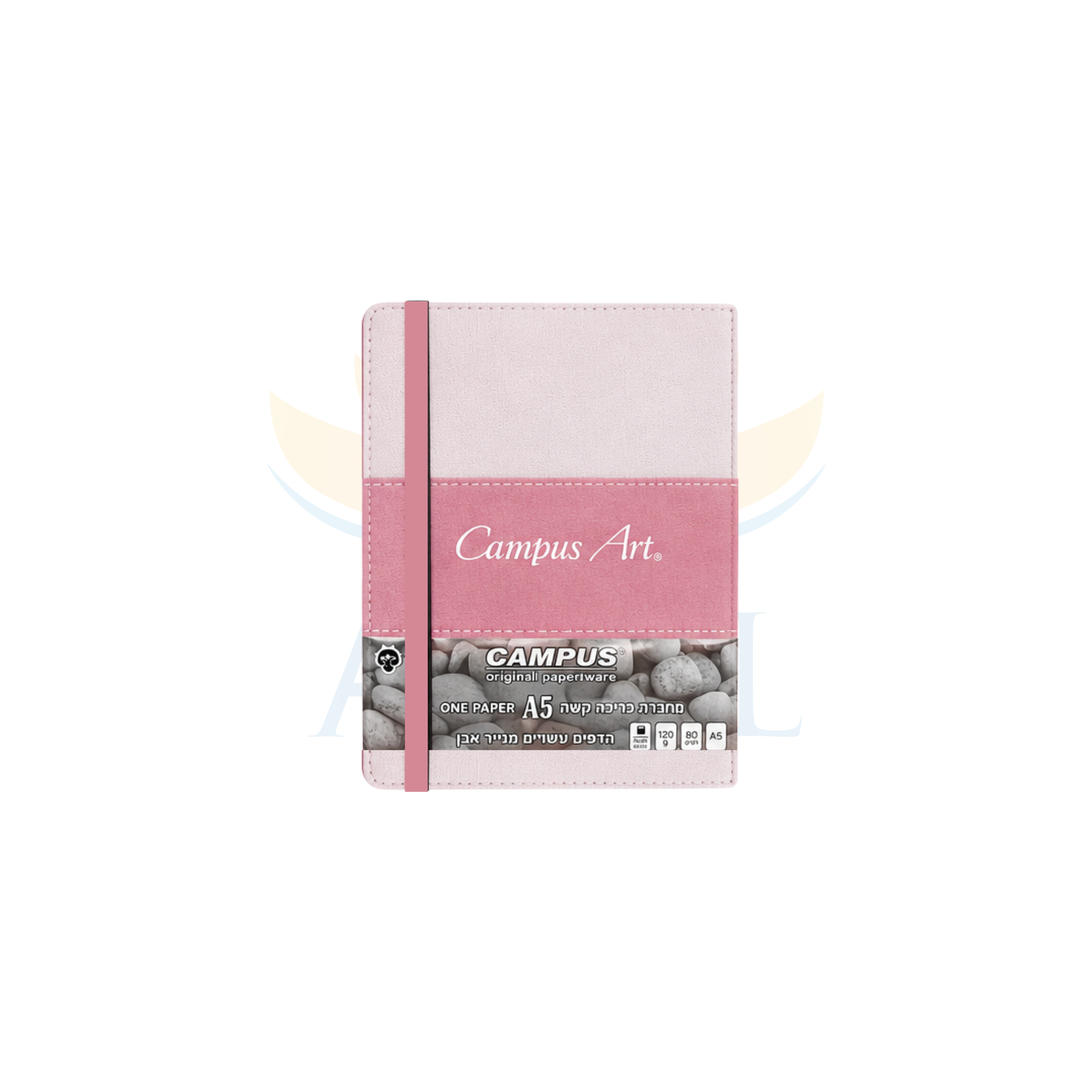 מחברת שורה כריכת בד קשה עם גומיה CAMPUS A5 =