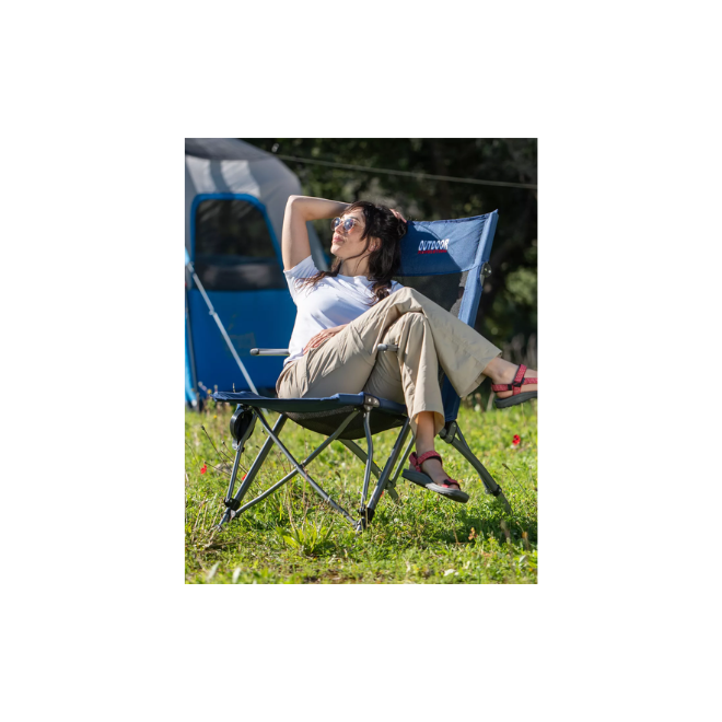 OUTDOOR LOUNGER - כסא ים מתקפל כחול