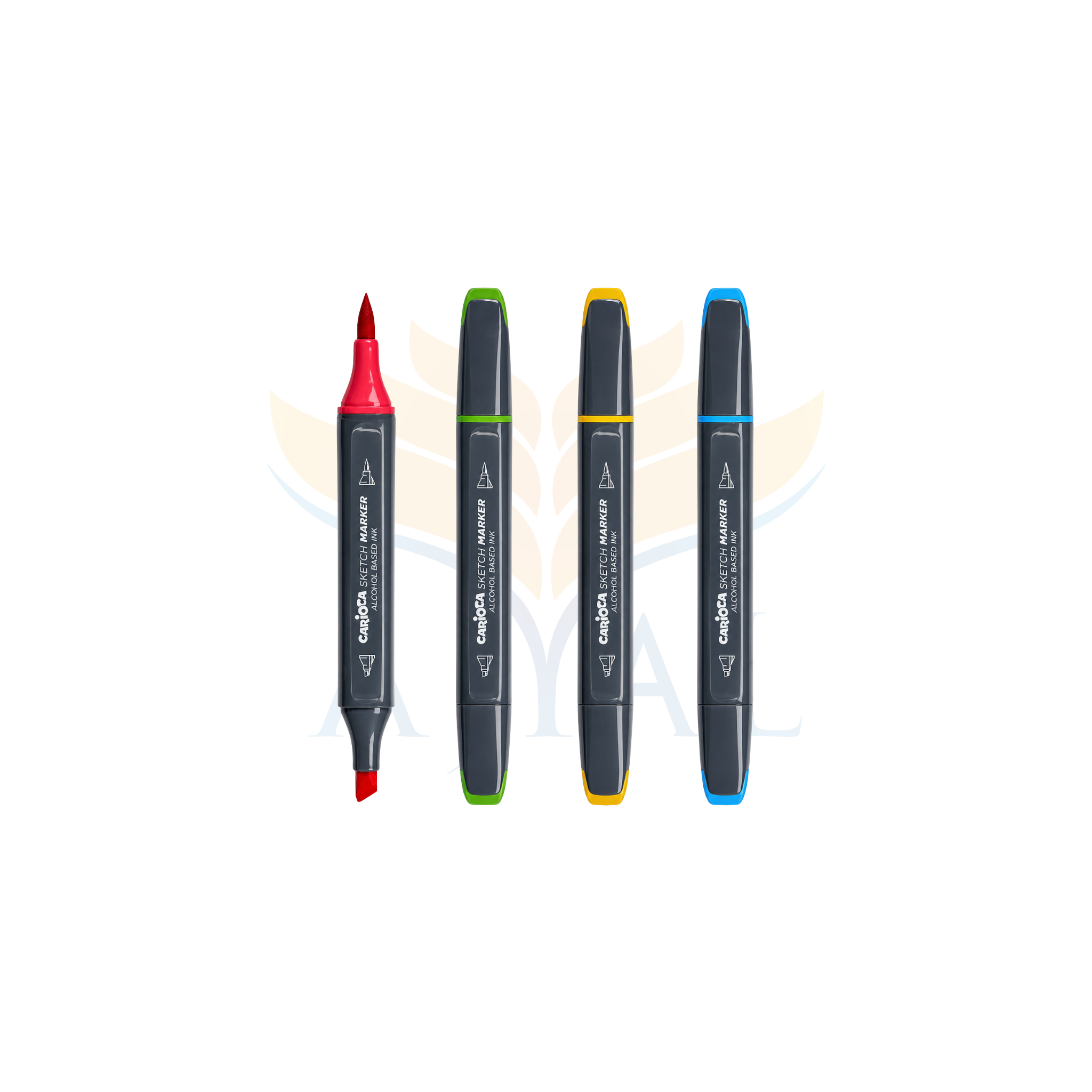 טוש מרקר ראש קטום + מכחול CARIOCA PLUS 32