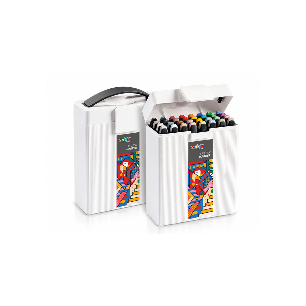 טוש מרקר ראש קטום + מכחול CARIOCA PLUS 32