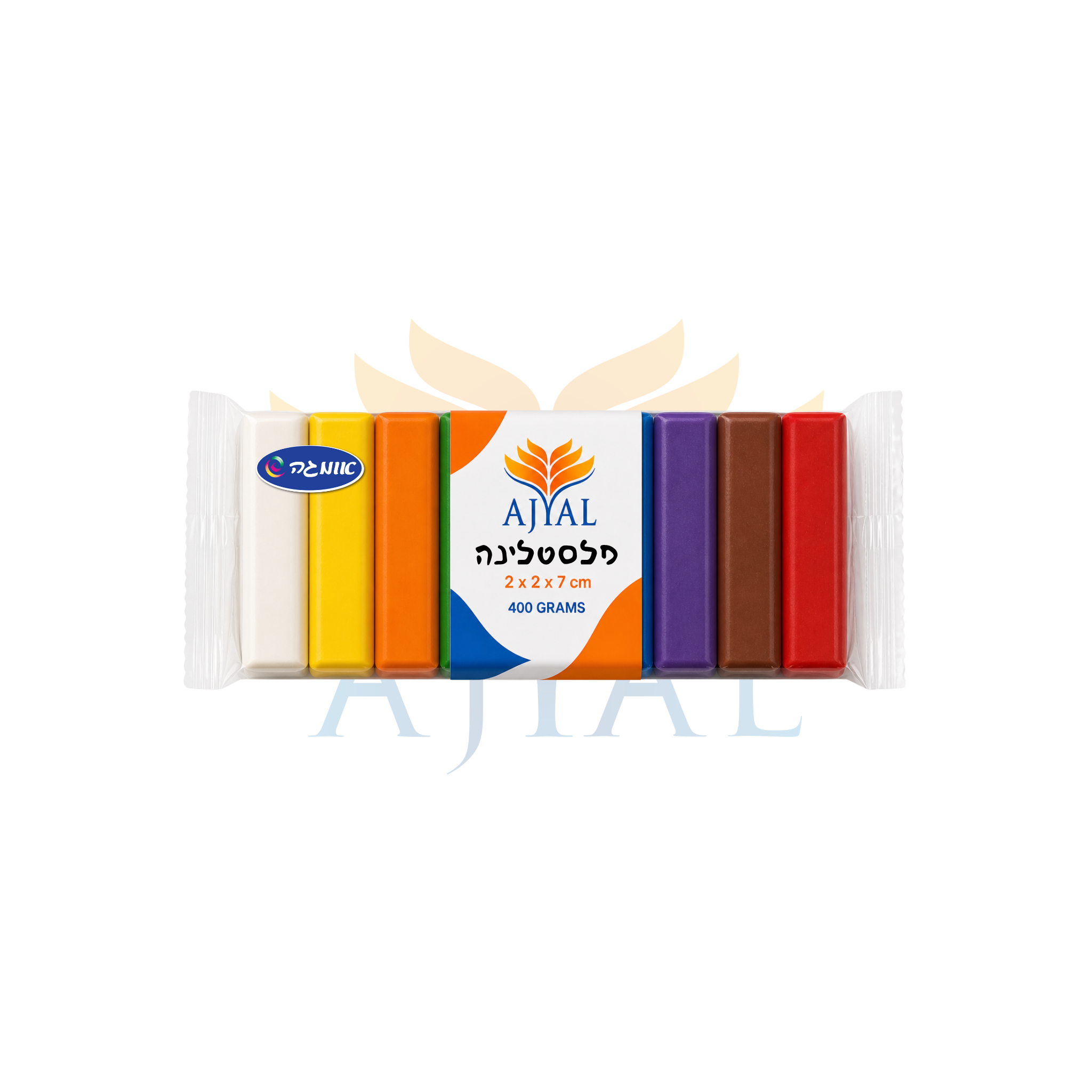 פלסטלינה 8 צבעים 400 גרם